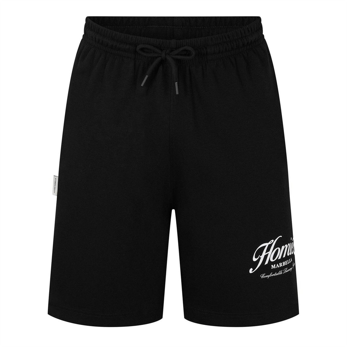 Black - Front - Homies Marbella Mens Essentials Logo Shorts