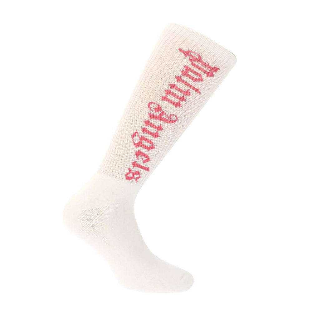 White-Pink - Front - Palm Angels Unisex Adult Classic Logo Socks