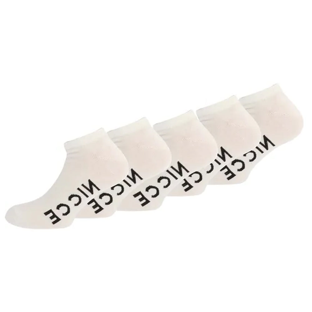 White - Back - Nicce Mens Annis Socks (Pack of 5)