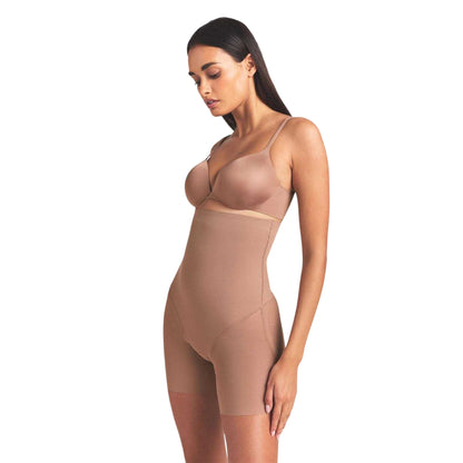 Sienna - Side - Skims Womens-Ladies Mesh Panel Mid Thigh Shapewear Shorts