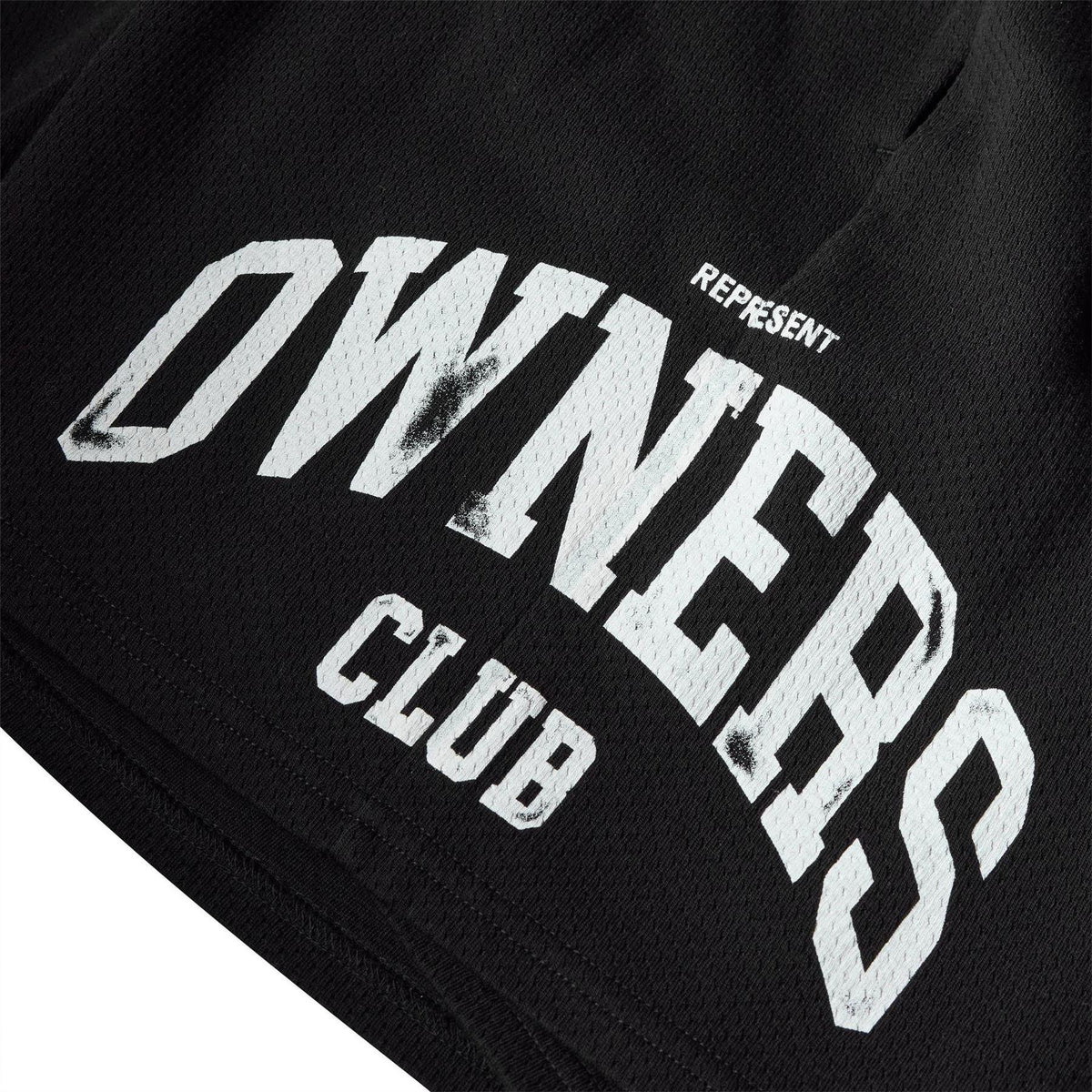 Jet Black - Side - Represent Mens Owners Club Mesh Shorts