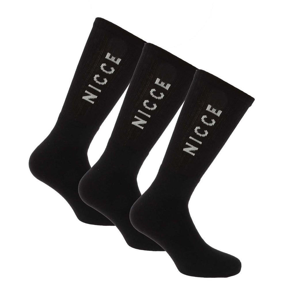 Black - Front - Nicce Mens Rovato Crew Socks (Pack of 3)