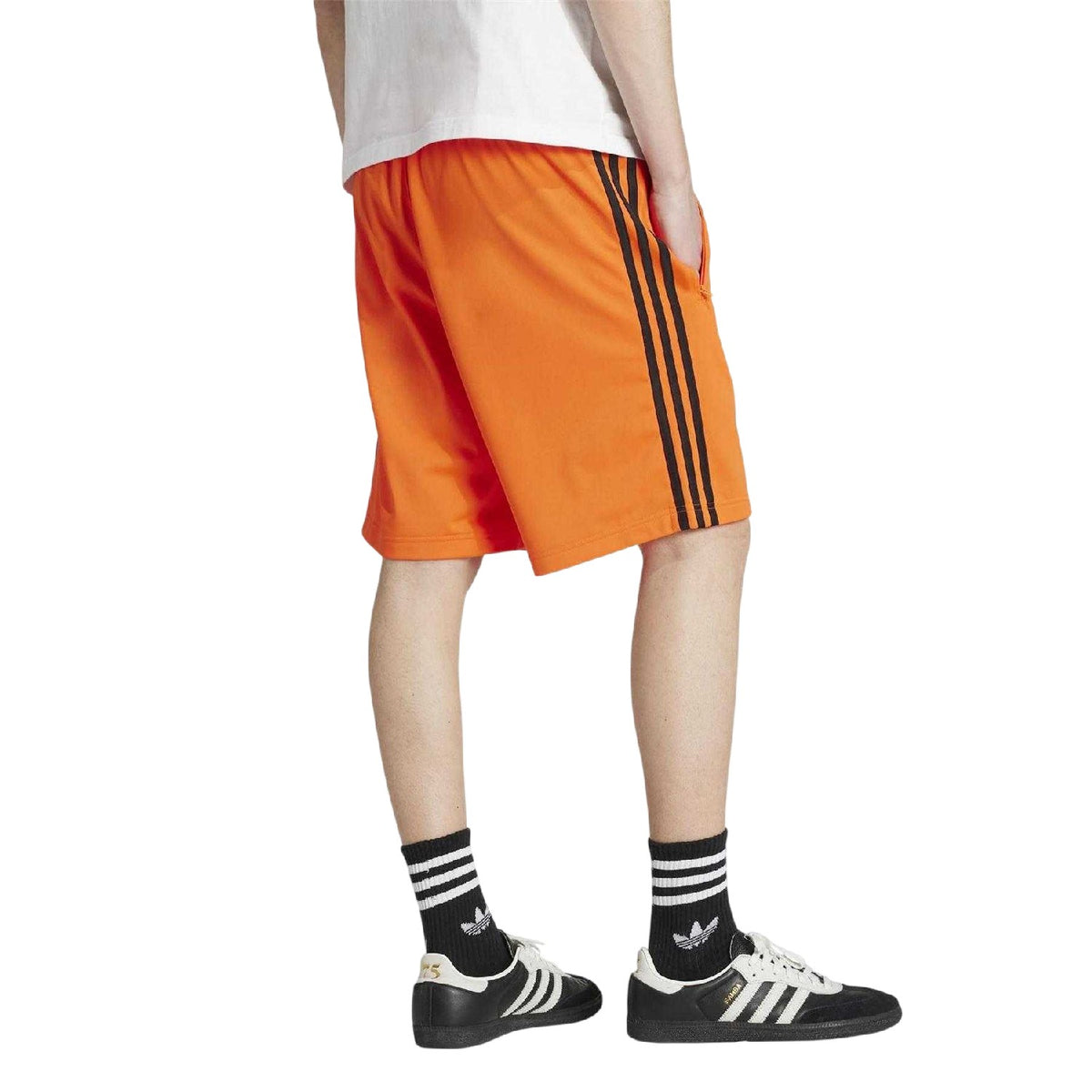 Orange-Black - Back - Adidas Mens Originals Firebird Shorts