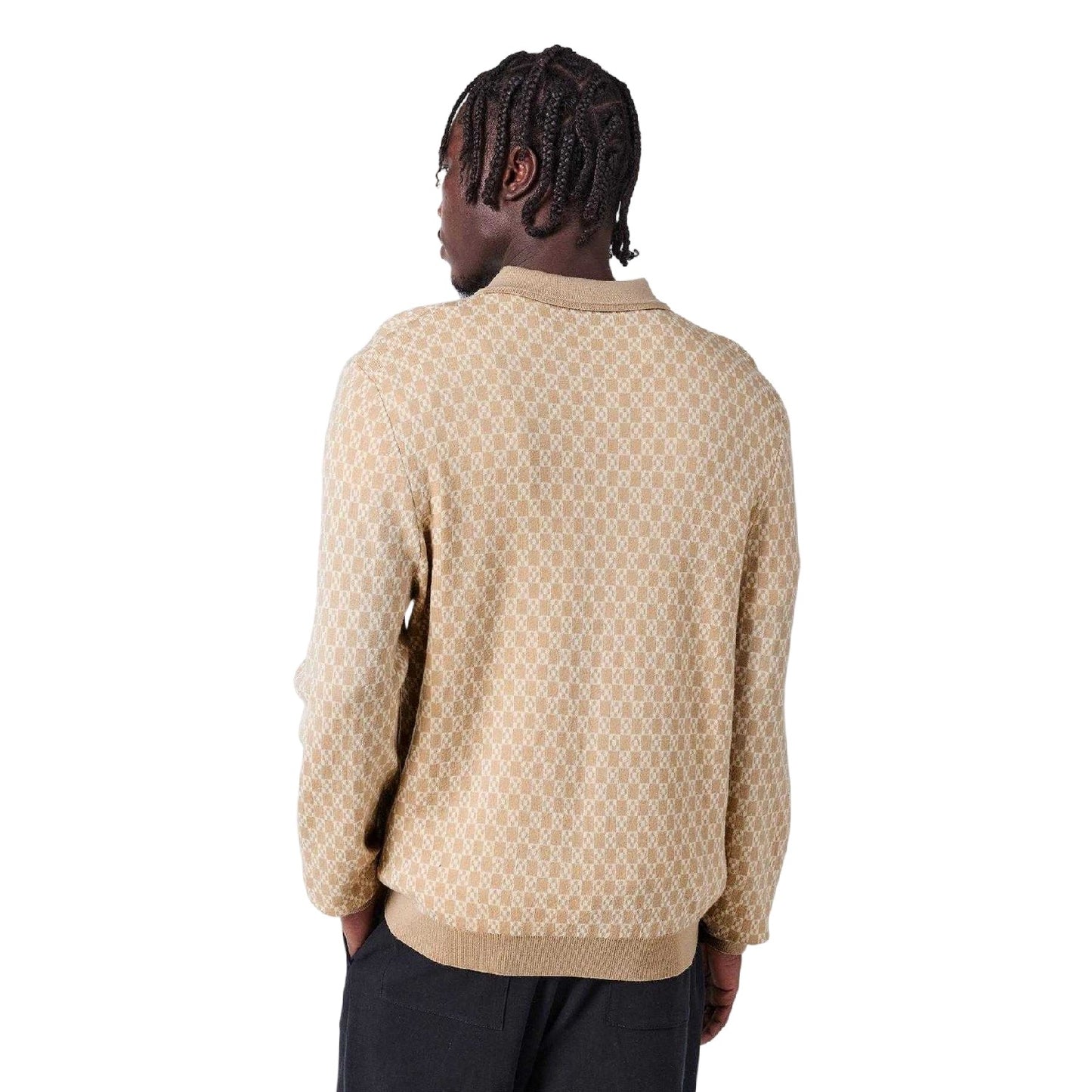 Beige - Side - Belier Mens Textured Cardigan