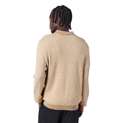 Beige - Side - Belier Mens Textured Cardigan