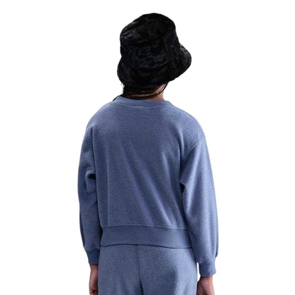 Indigo-White - Back - Nike Girls V Neck 3-4 Sleeve Cardigan