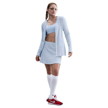 Blue Tint-Blue - Lifestyle - Nike Womens-Ladies Stitched Ribbed V Neck Cardigan