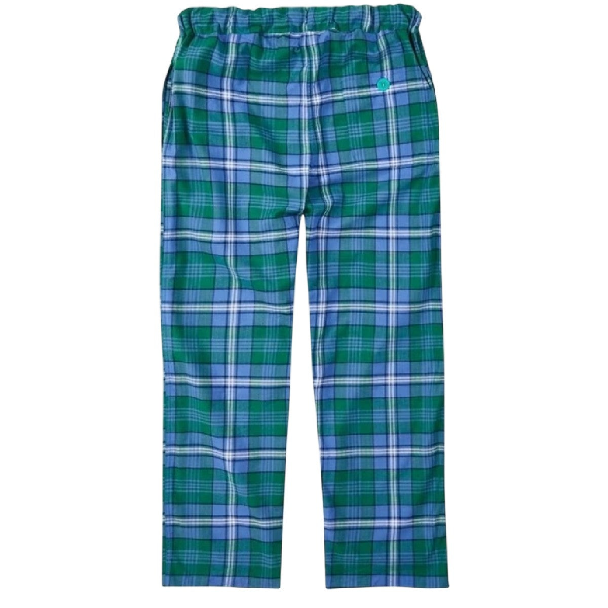 Sea Green - Back - Loungers Mens Brushed Cotton Check Plaid Pyjama Bottoms