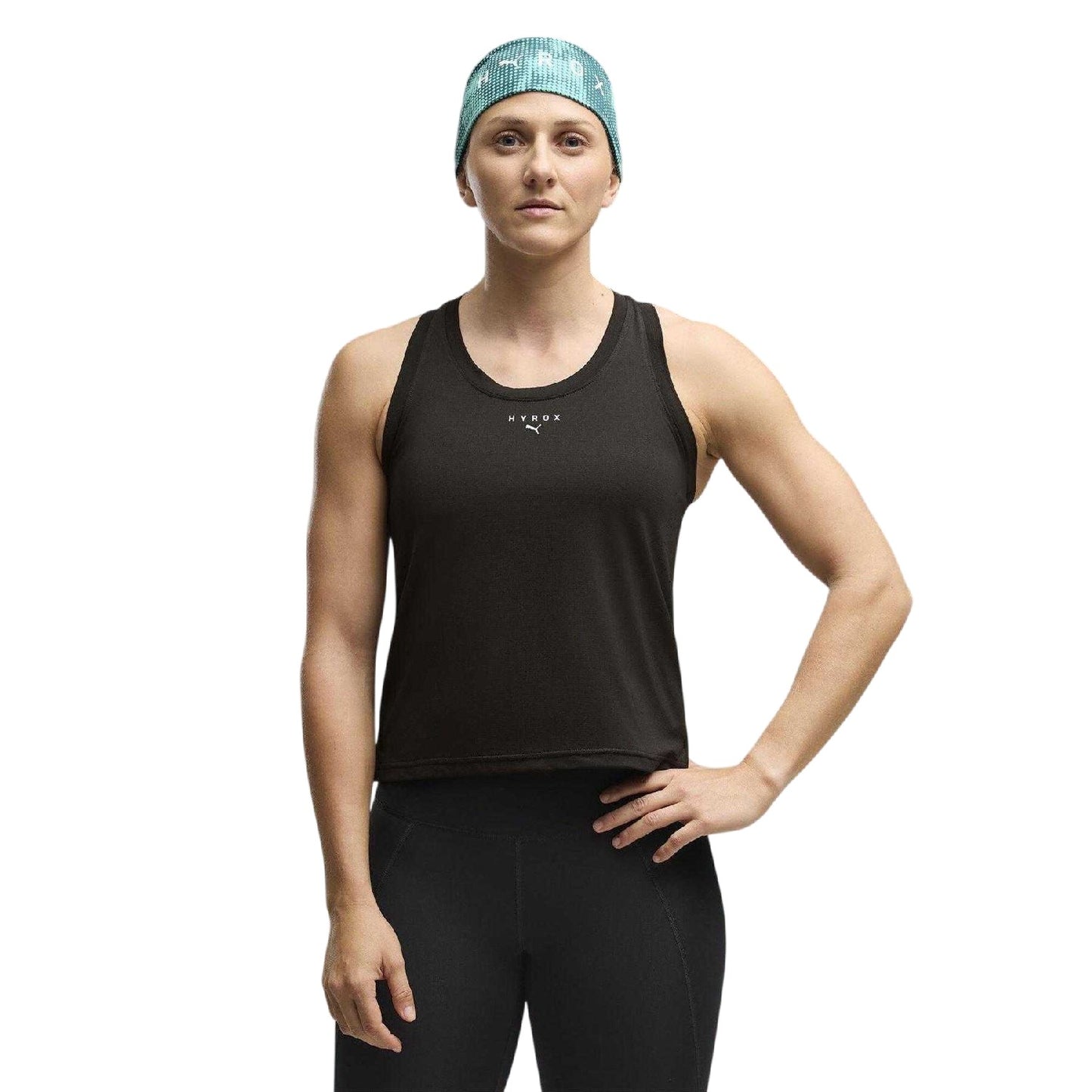 Black - Side - Puma Womens-Ladies Hyrox Performance Tank Top