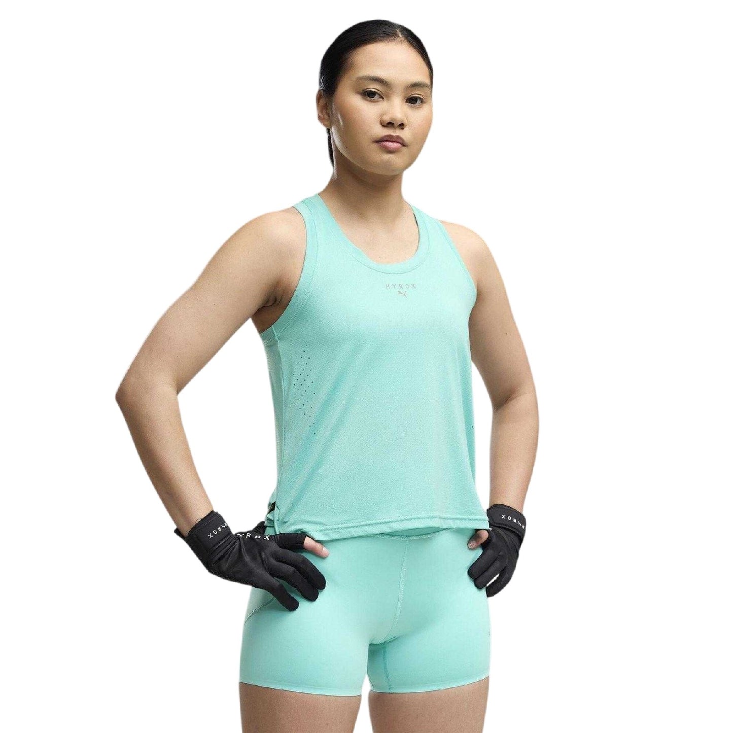 Mint - Side - Puma Womens-Ladies Hyrox Performance Tank Top