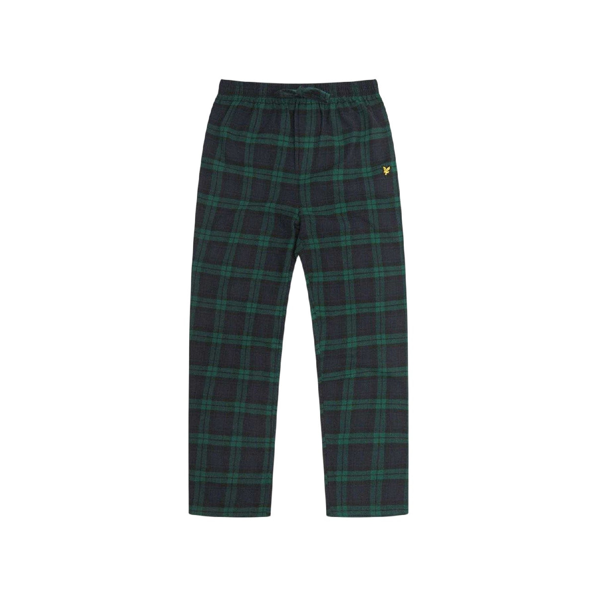 Dark Green-Navy Blue Check - Front - Lyle & Scott Mens Vinny Checked Pyjama Bottoms