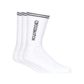 White-Black - Front - Crosshatch Mens Peppy Sports Socks (Pack of 3)