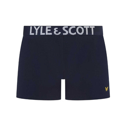 Green-White-Blue - Back - Lyle & Scott Mens Daniel Fitted Boxer Shorts (Pack of 3)