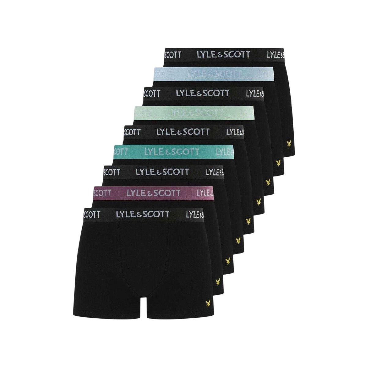 Black - Front - Lyle & Scott Mens Boxer Shorts (Pack of 10)