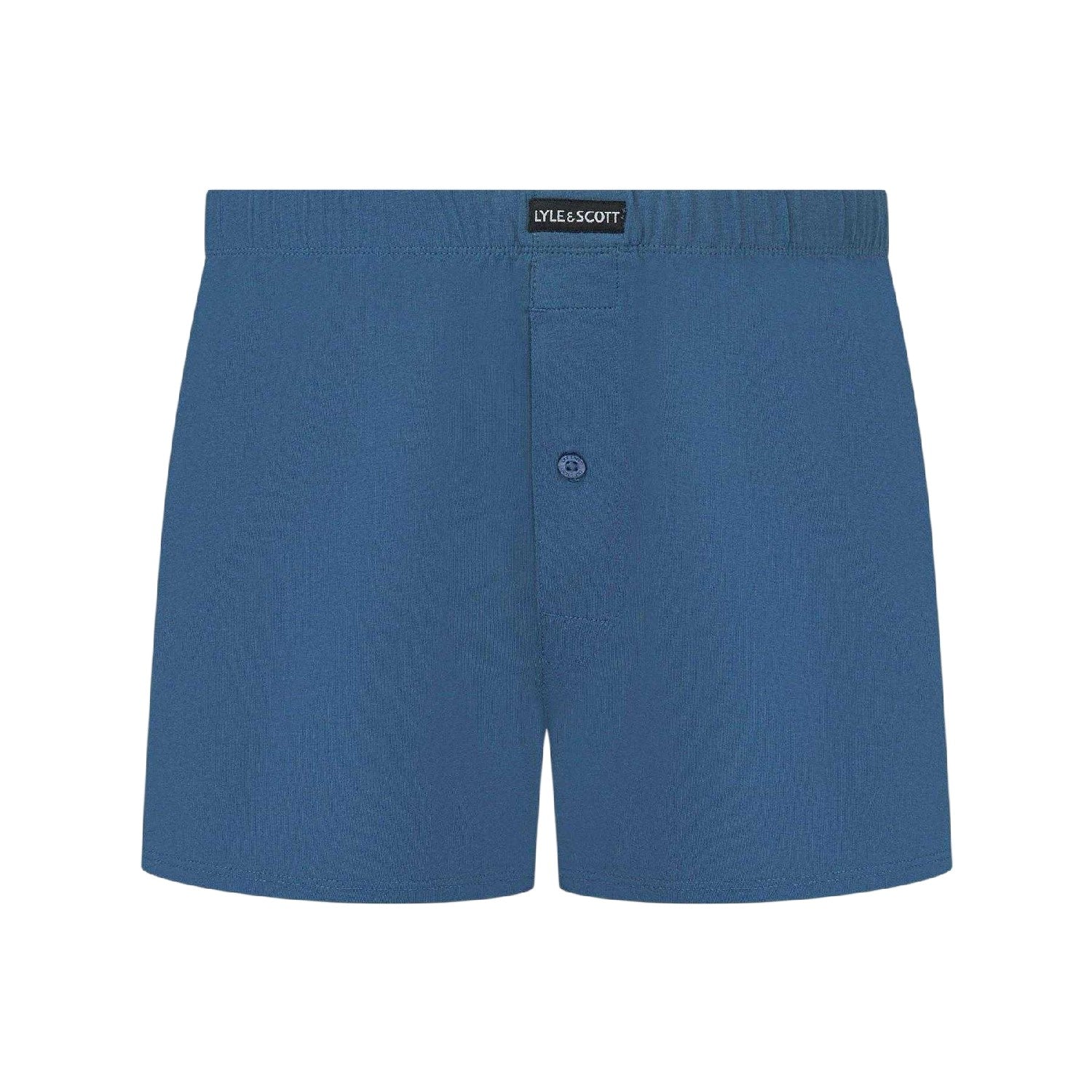 Blue-Multicoloured - Back - Lyle & Scott Mens Temi Jersey Loose Boxer Shorts (Pack of 3)