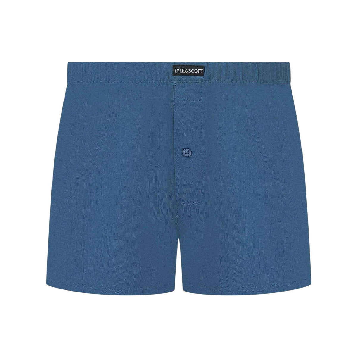 Blue-Multicoloured - Back - Lyle & Scott Mens Temi Jersey Loose Boxer Shorts (Pack of 3)