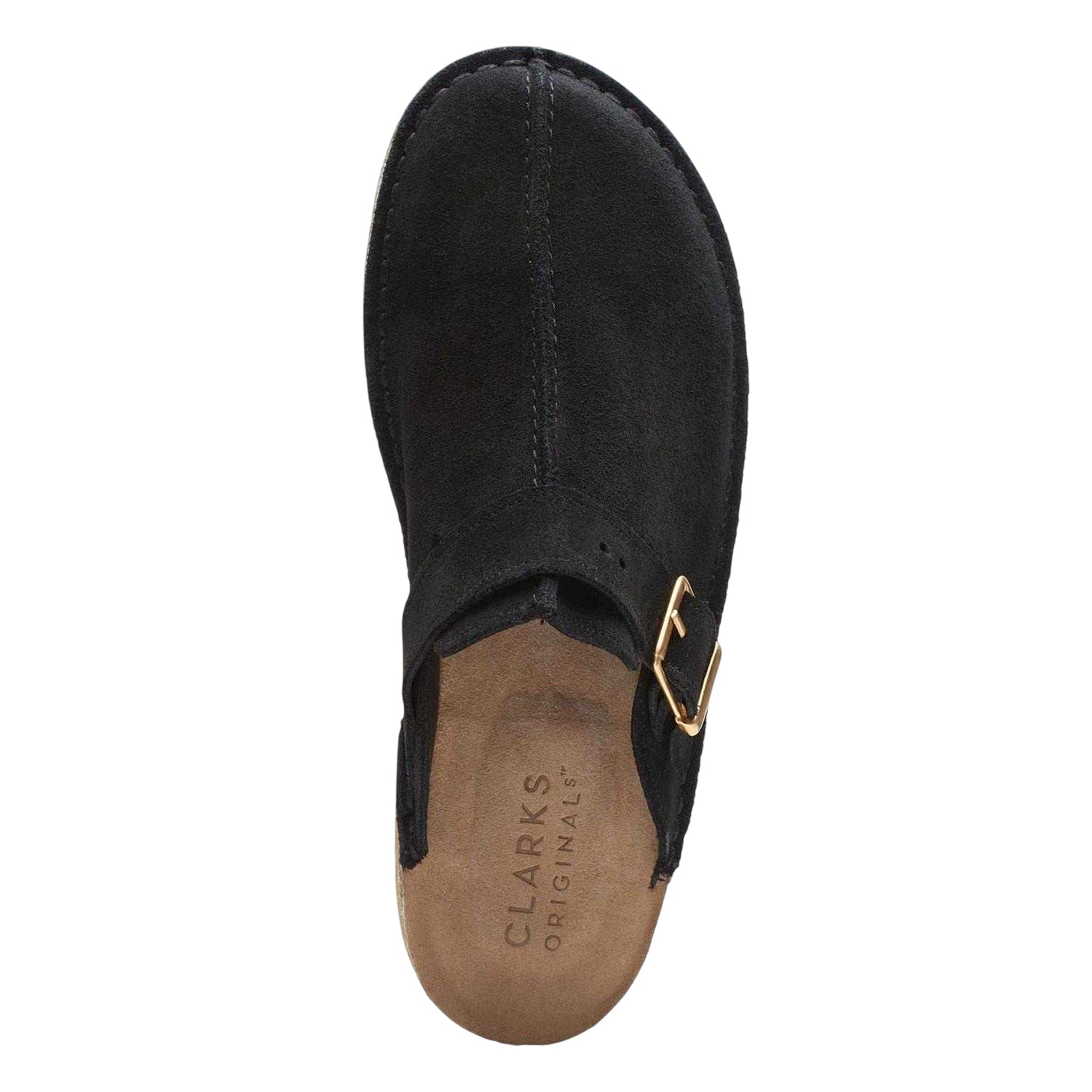 Black - Lifestyle - Clarks Originals Mens Trek Suede Open Back Mules