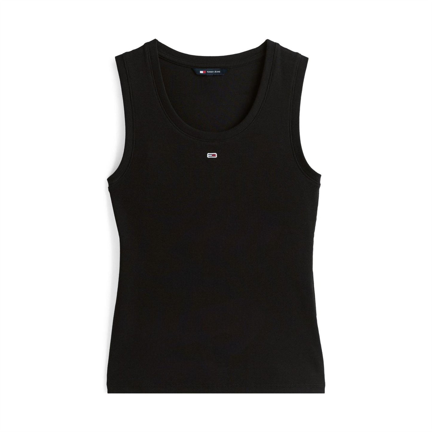 Black - Front - Tommy Jeans Womens-Ladies Cotton Tank Top