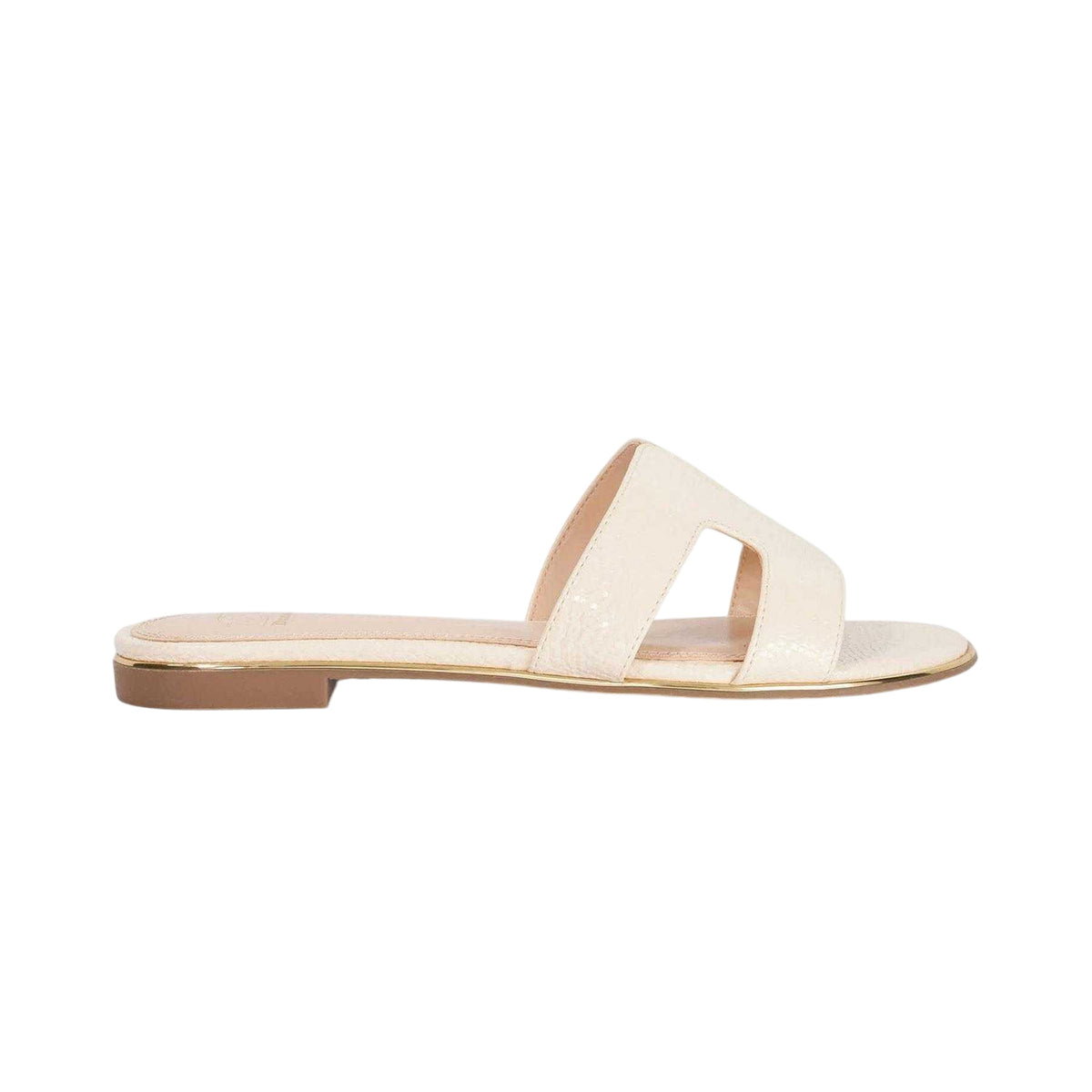 Ecru - Front - Dune London Womens-Ladies Ludlows Flat Sandals