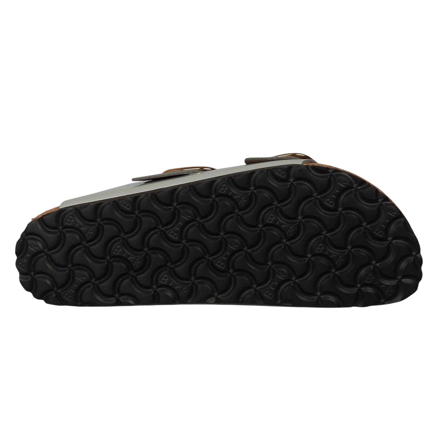 Stone-Coin - Side - Birkenstock Womens-Ladies Arizona Twin Buckle Flat Sandals