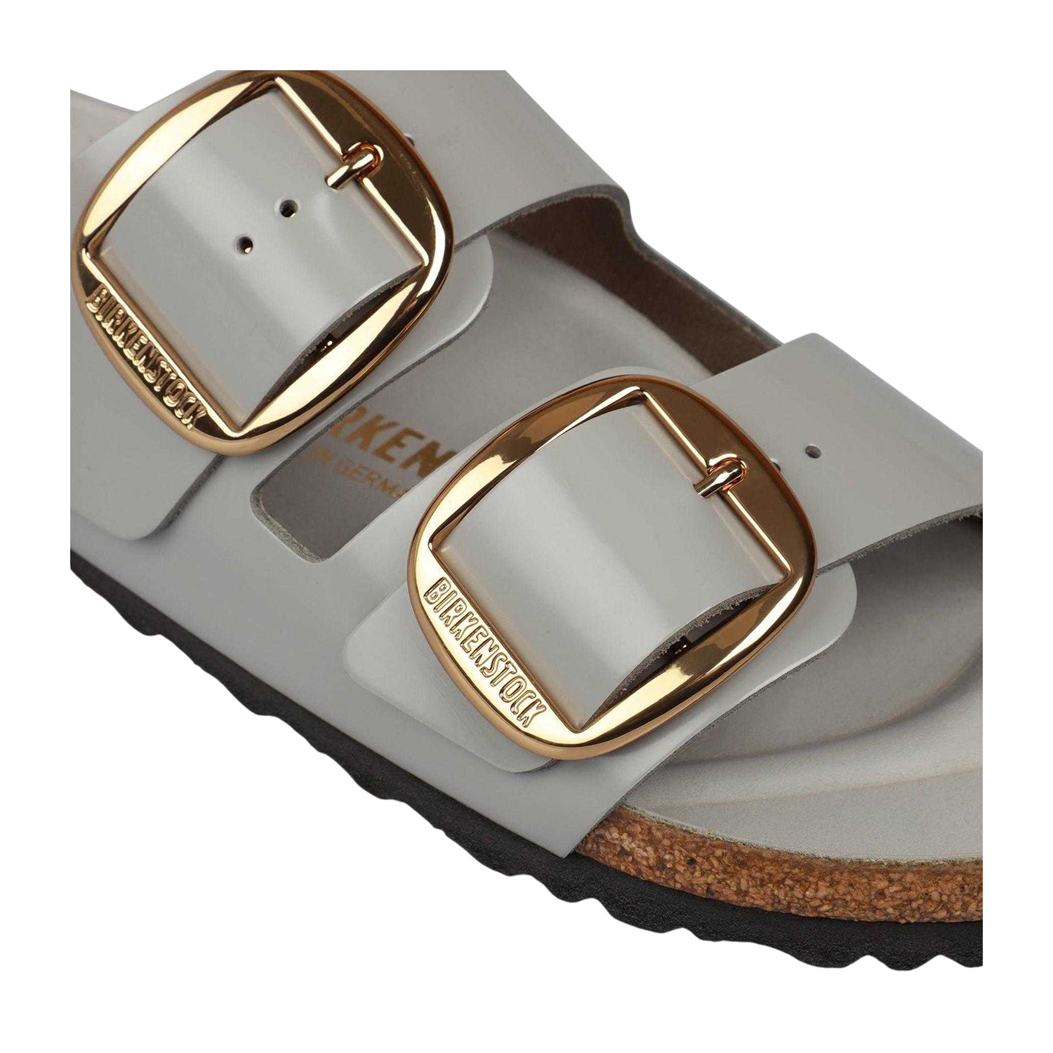 Stone-Coin - Lifestyle - Birkenstock Womens-Ladies Arizona Twin Buckle Flat Sandals