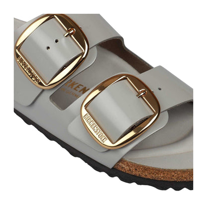 Stone-Coin - Lifestyle - Birkenstock Womens-Ladies Arizona Twin Buckle Flat Sandals