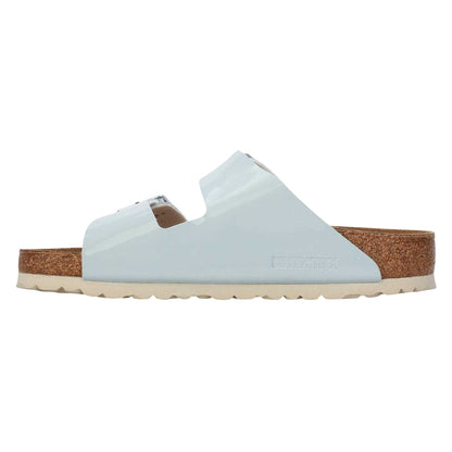 Blue - Back - Birkenstock Womens-Ladies Arizona Patent Leather Open Toe Sandals