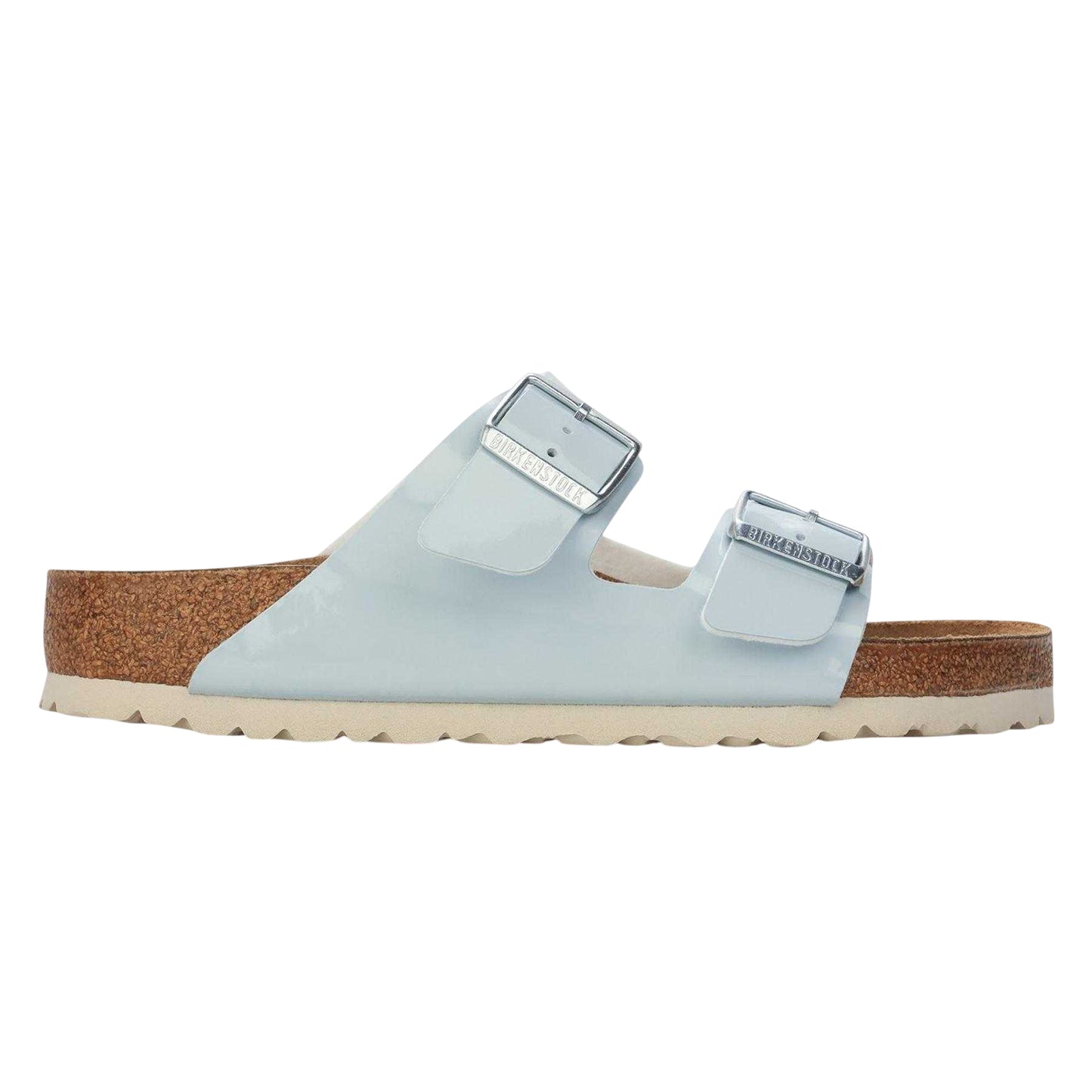 Blue - Front - Birkenstock Womens-Ladies Arizona Patent Leather Open Toe Sandals
