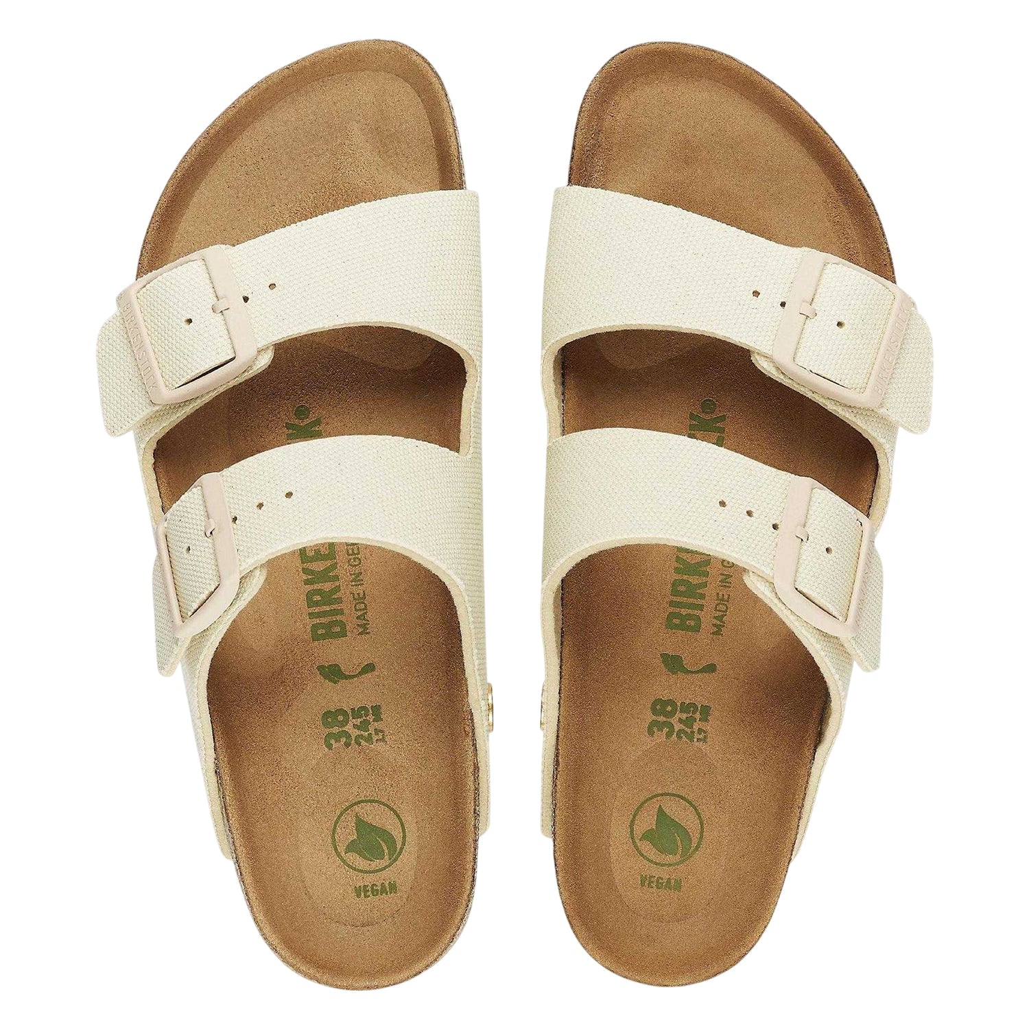 White - Back - Birkenstock Womens-Ladies Arizona Open Toe Sandals