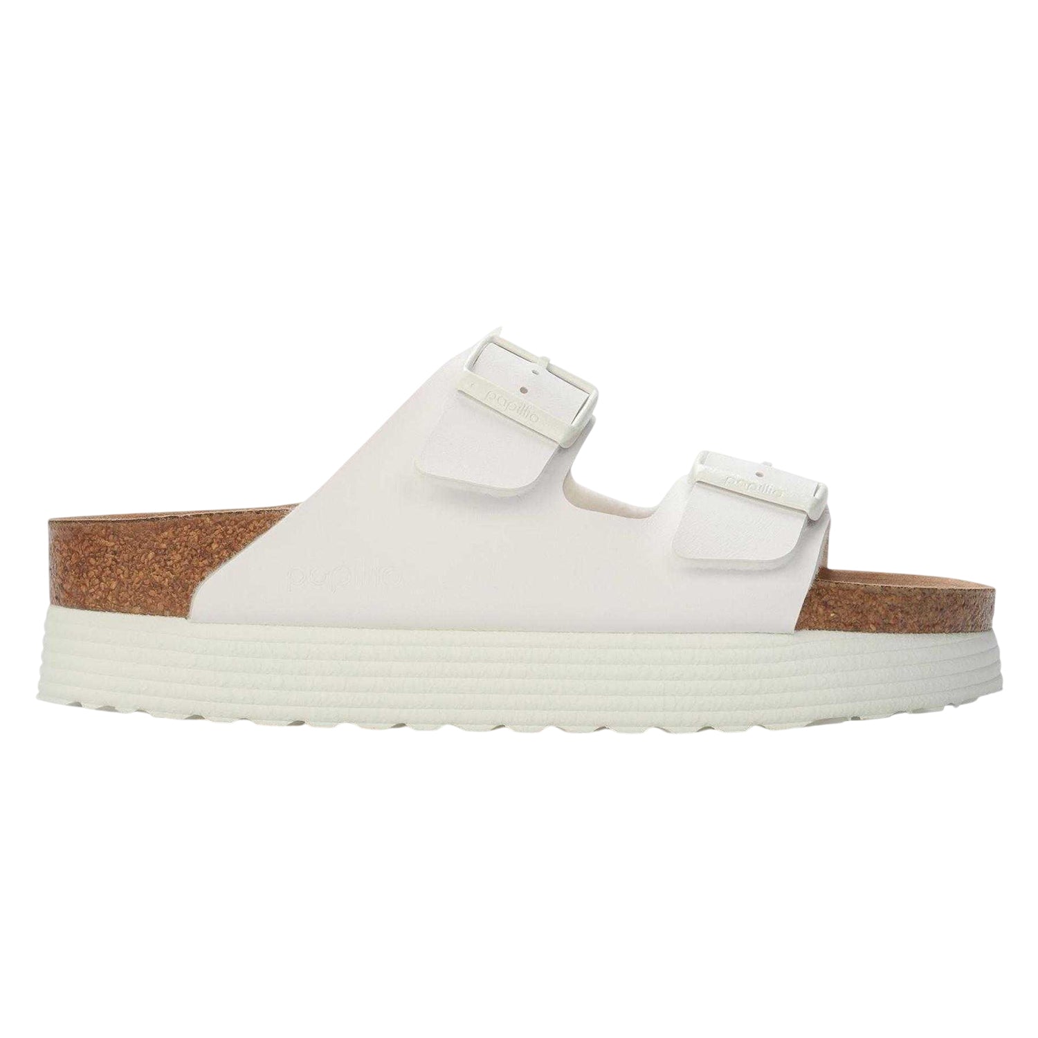 White - Front - Birkenstock Womens-Ladies Arizona Grooved Open Toe Sandals