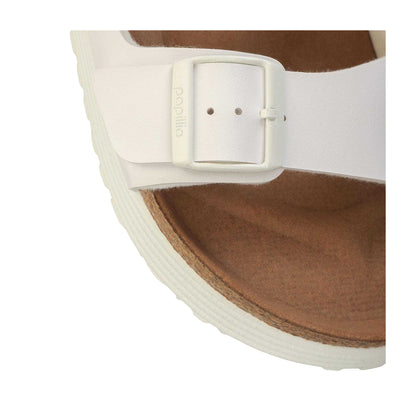 White - Side - Birkenstock Womens-Ladies Arizona Grooved Open Toe Sandals