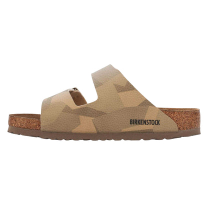 Beige - Back - Birkenstock Womens-Ladies Arizona Camo Sandals