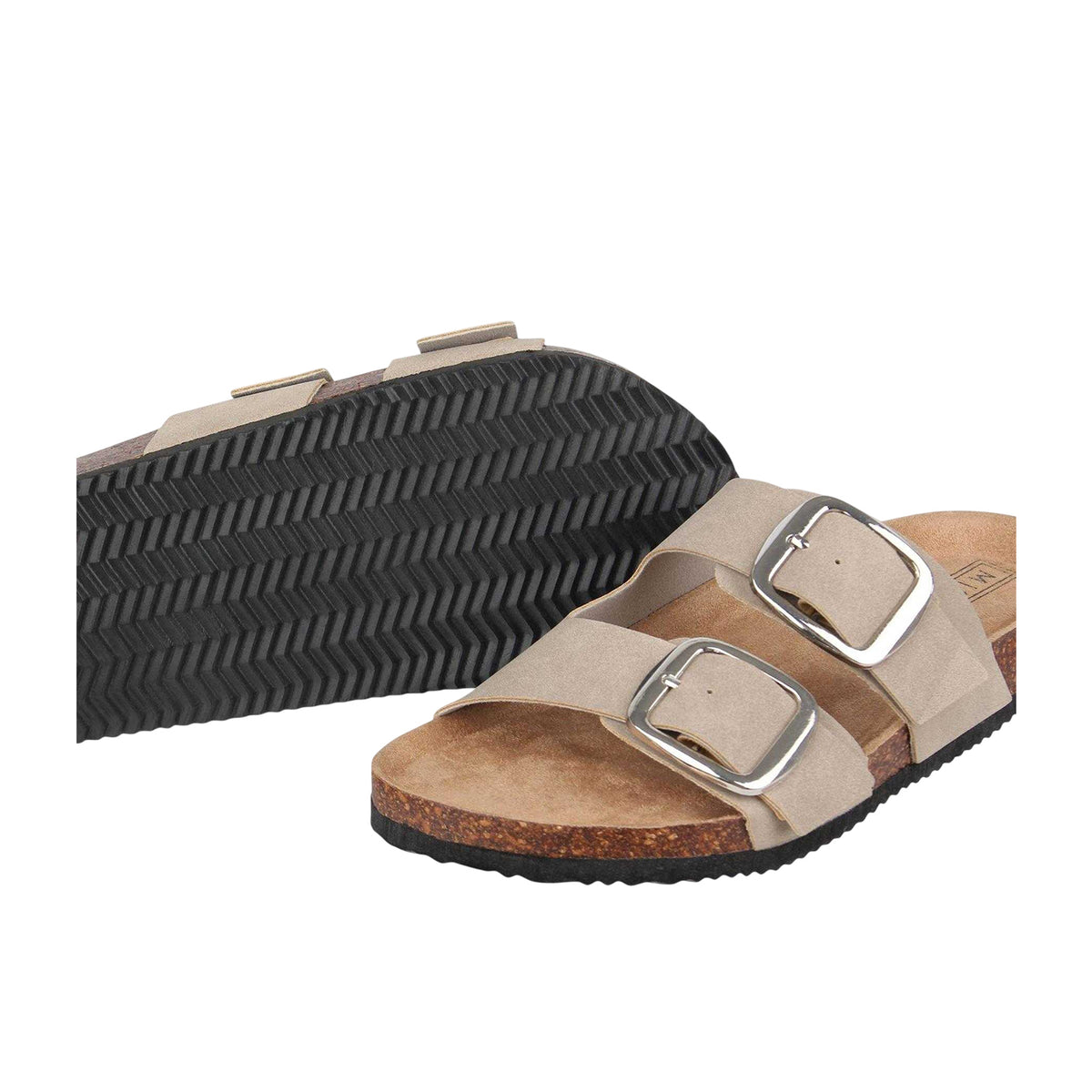 Taupe - Lifestyle - Miso Womens-Ladies Suede Sandals