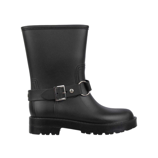 Black - Front - Gelert Womens-Ladies Plain Buckle Detail Wellington Boots