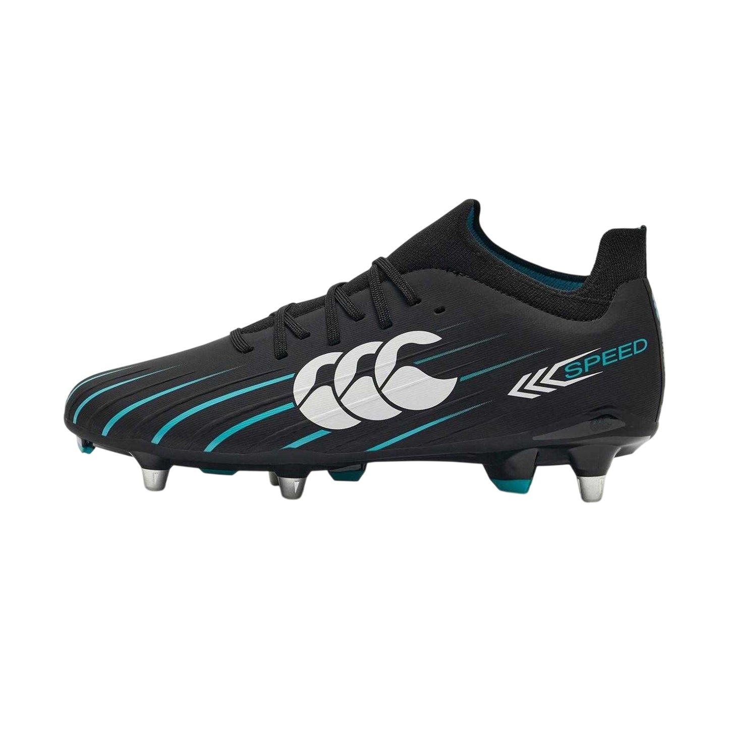 Jet Black - Back - Canterbury Mens Speed Logo Rugby Boots