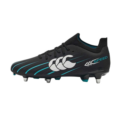 Jet Black - Back - Canterbury Mens Speed Logo Rugby Boots