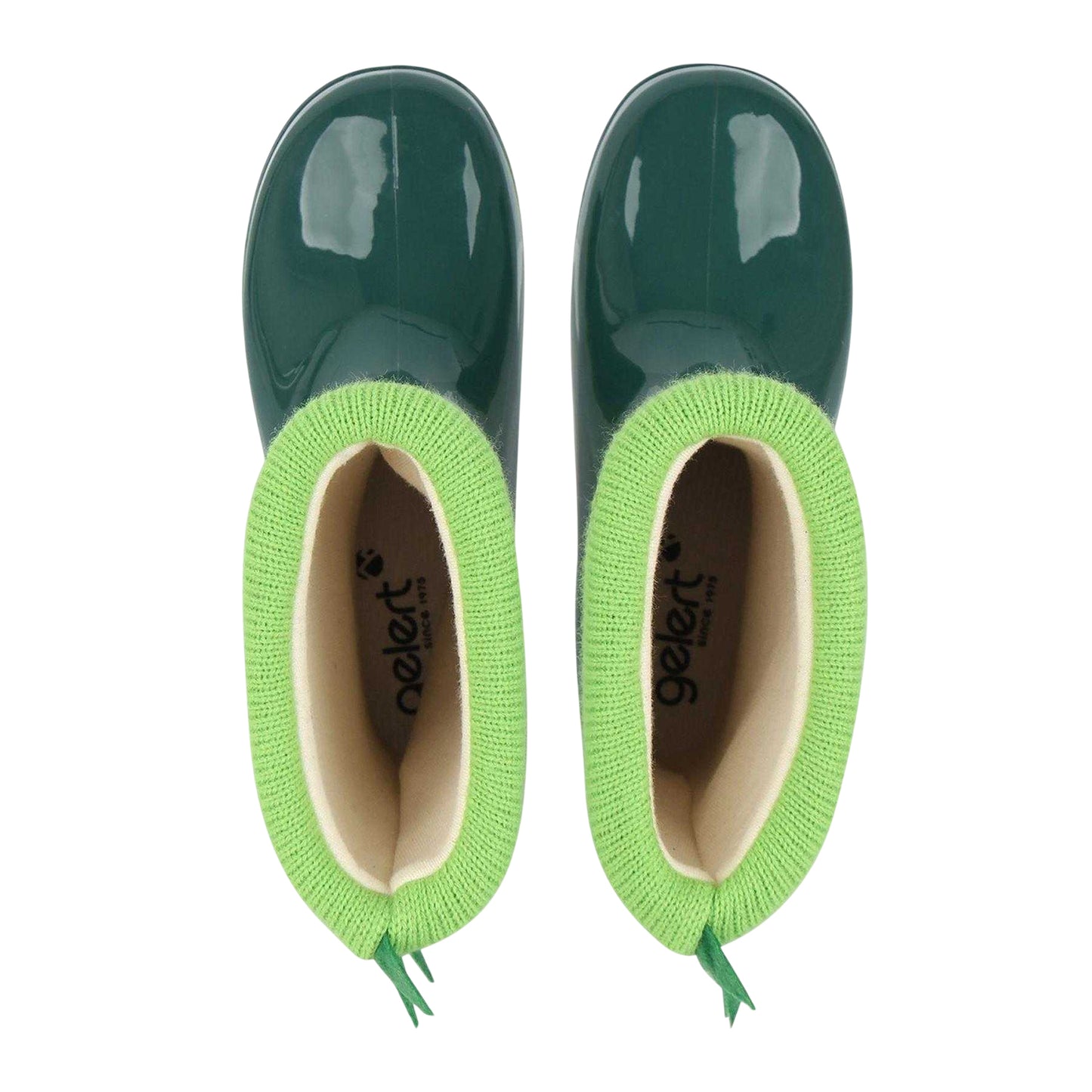 Green - Side - Gelert Childrens-Kids Dinosaur Wellington Boots