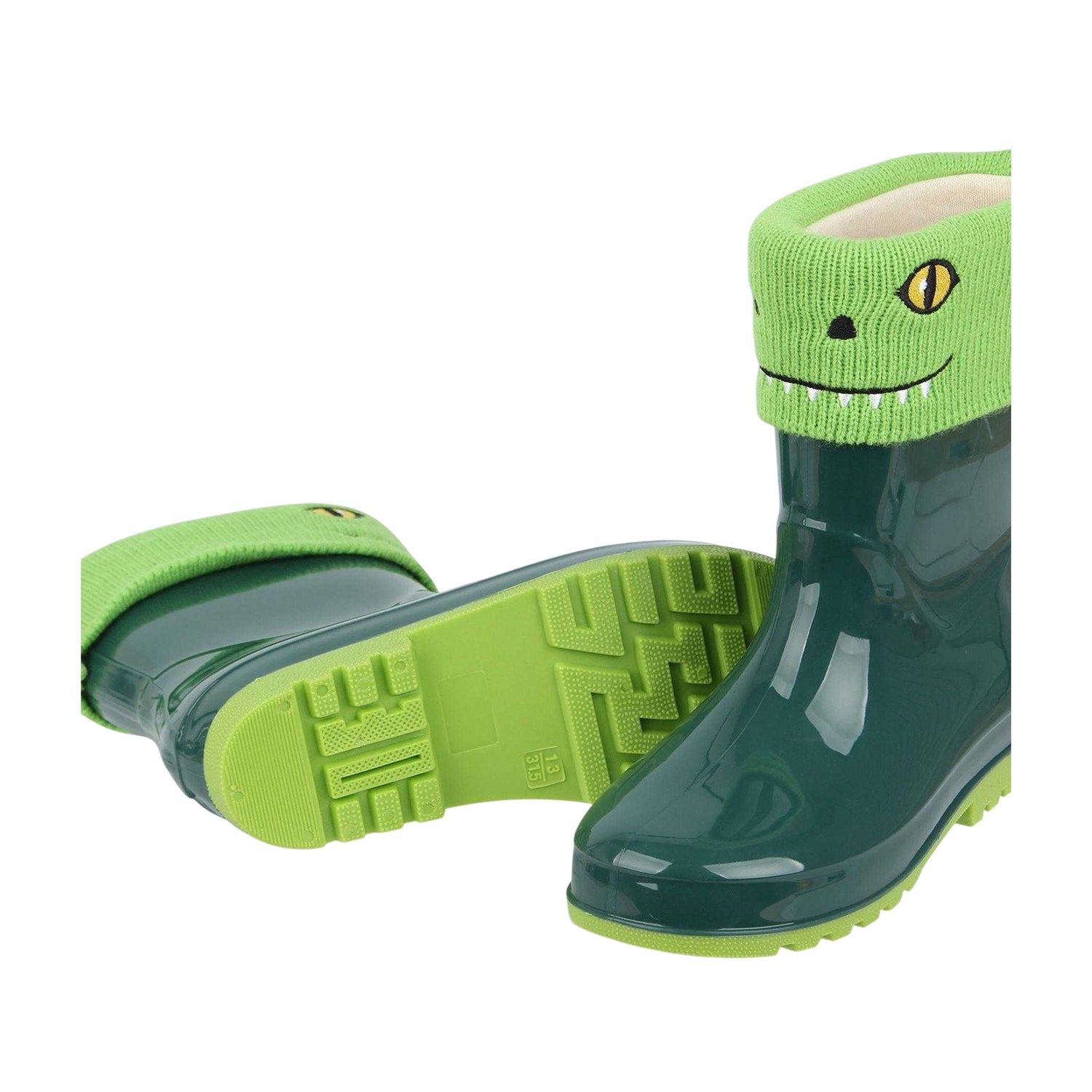 Green - Lifestyle - Gelert Childrens-Kids Dinosaur Wellington Boots