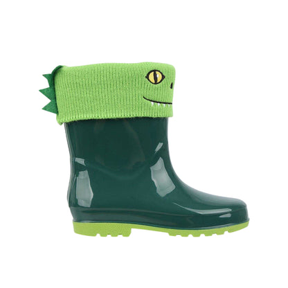 Green - Front - Gelert Childrens-Kids Dinosaur Wellington Boots
