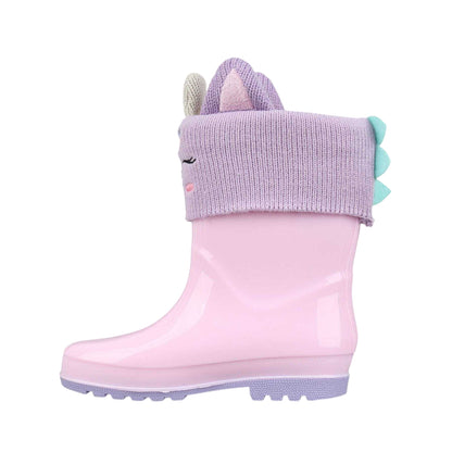 Pink - Back - Gelert Girls Unicorn Rain Boots