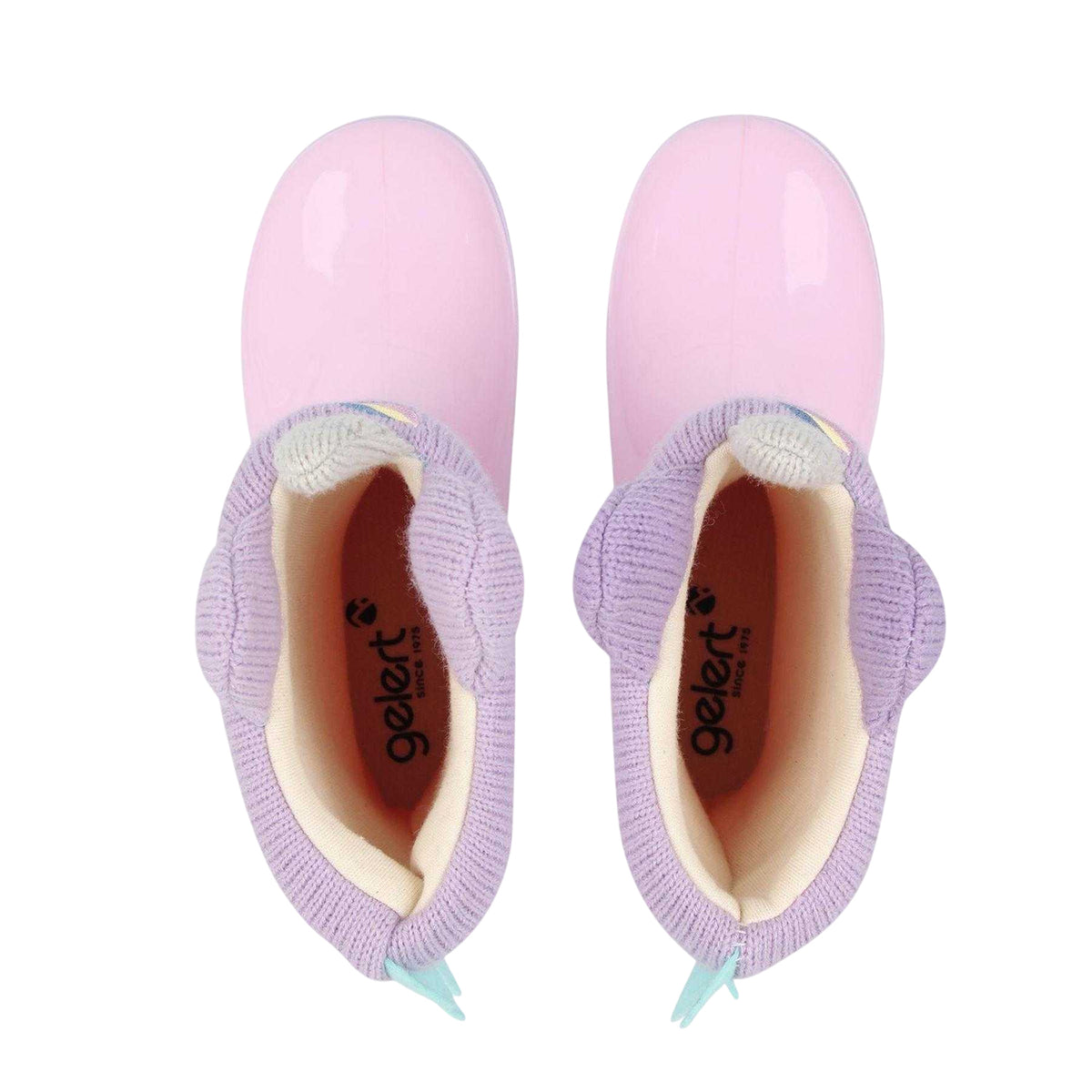 Pink - Side - Gelert Girls Unicorn Rain Boots