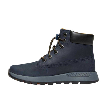Navy - Side - Timberland Childrens-Kids Killington Trekker Mid Boots