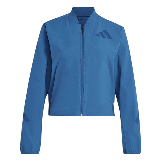 Dusky Blue - Front - Adidas Womens-Ladies Z.N.E. Structured Bomber Jacket