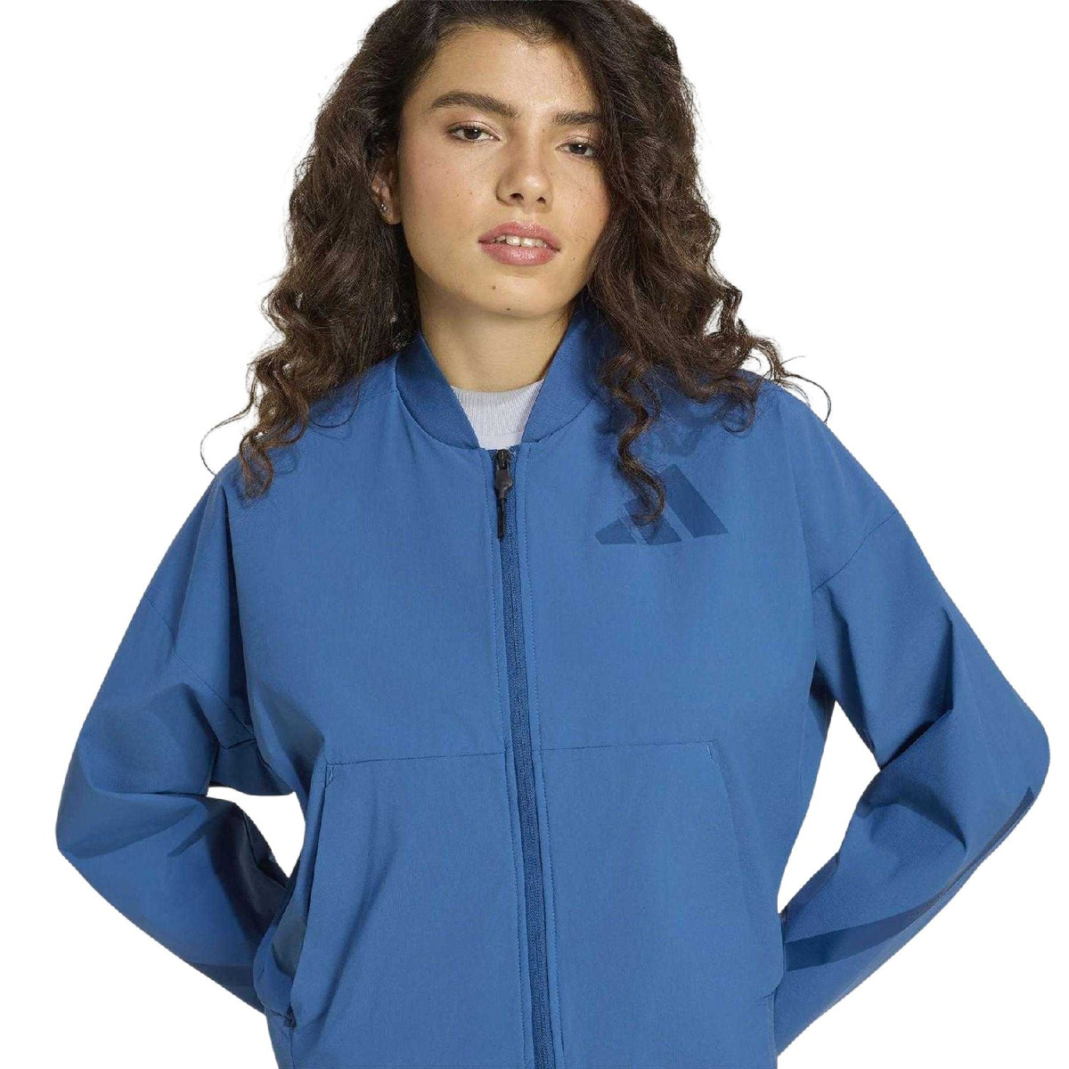 Dusky - Side - Adidas Womens-Ladies Z.N.E. Midweight Bomber Jacket