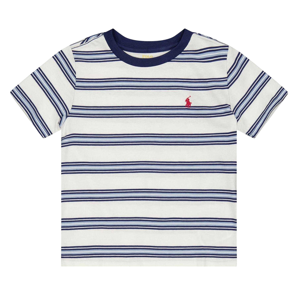 Multicoloured - Front - Ralph Lauren Childrens-Kids Stripe T-Shirt