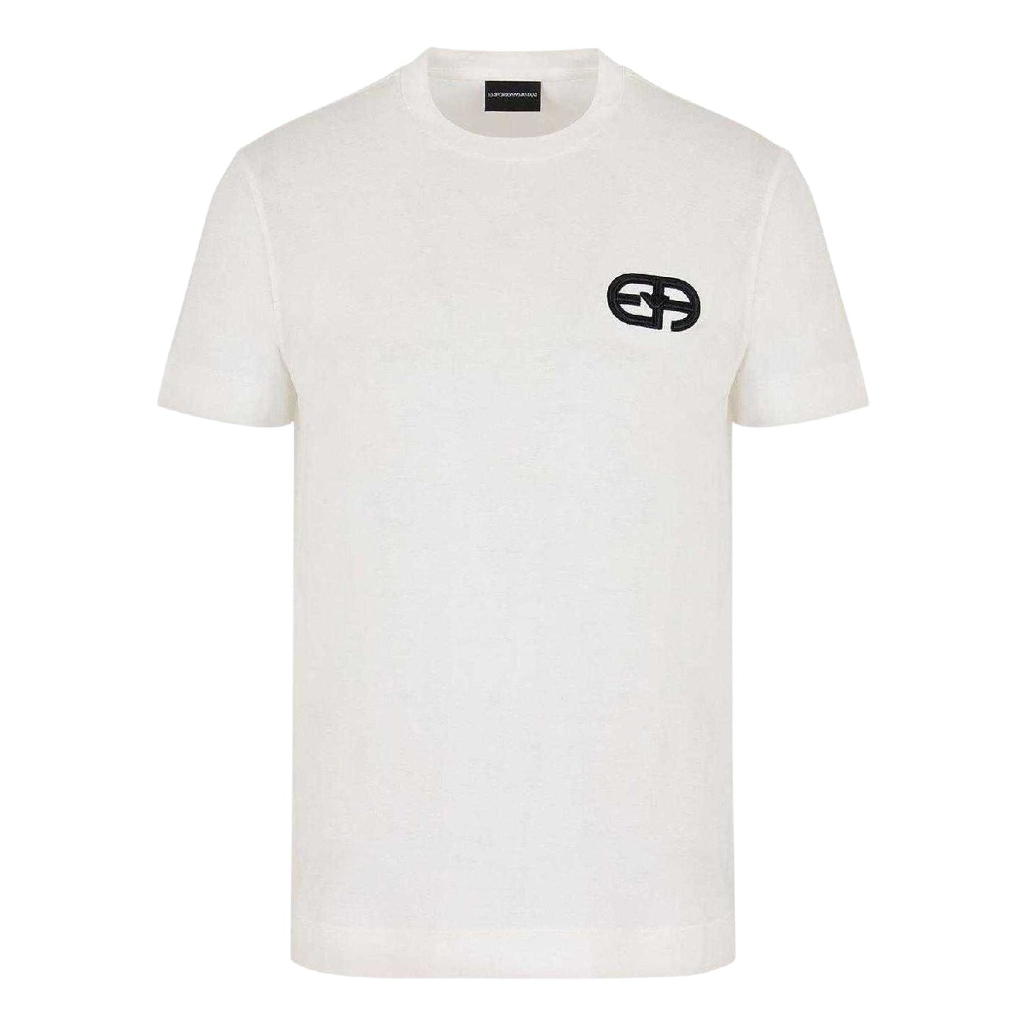 White - Front - Emporio Armani EA7 Mens Eagle Regular T-Shirt