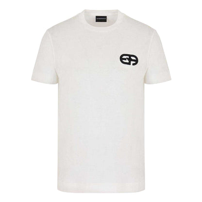 White - Front - Emporio Armani EA7 Mens Eagle Regular T-Shirt