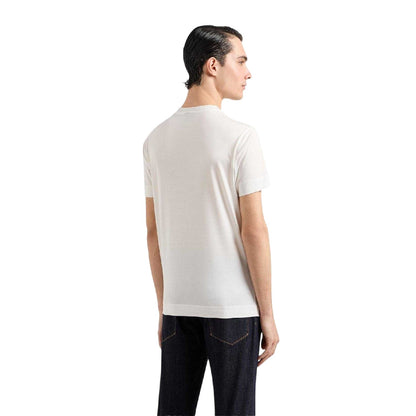 White - Back - Emporio Armani EA7 Mens Eagle Regular T-Shirt