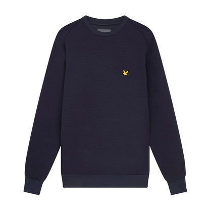Navy - Front - Lyle & Scott Mens Fly Fleece Crew Neck Sweatshirt