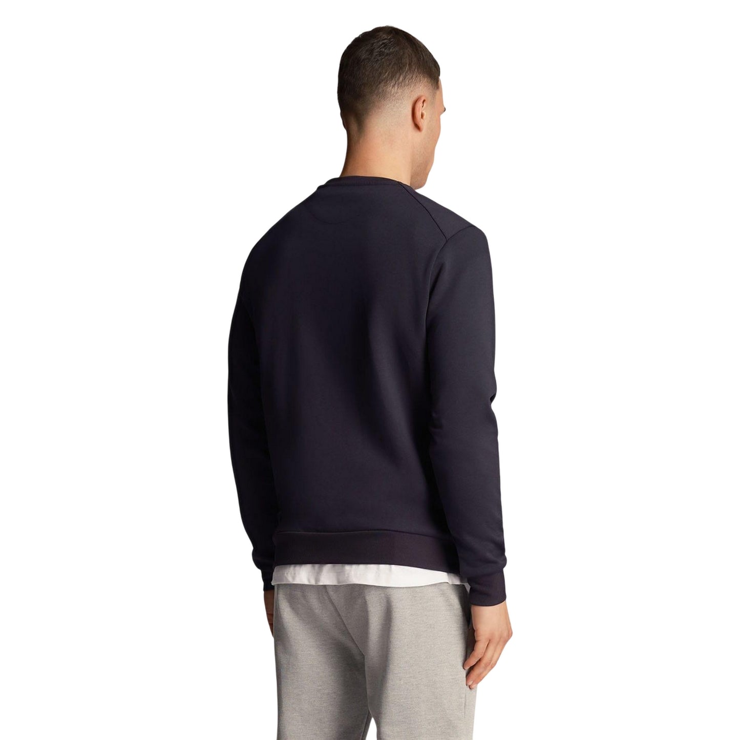 Navy - Back - Lyle & Scott Mens Fly Fleece Crew Neck Sweatshirt